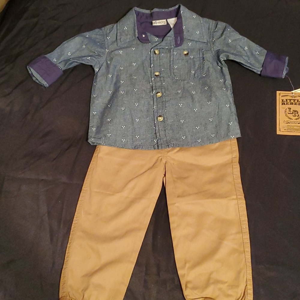 Boys Denim and Khaki 2 piece